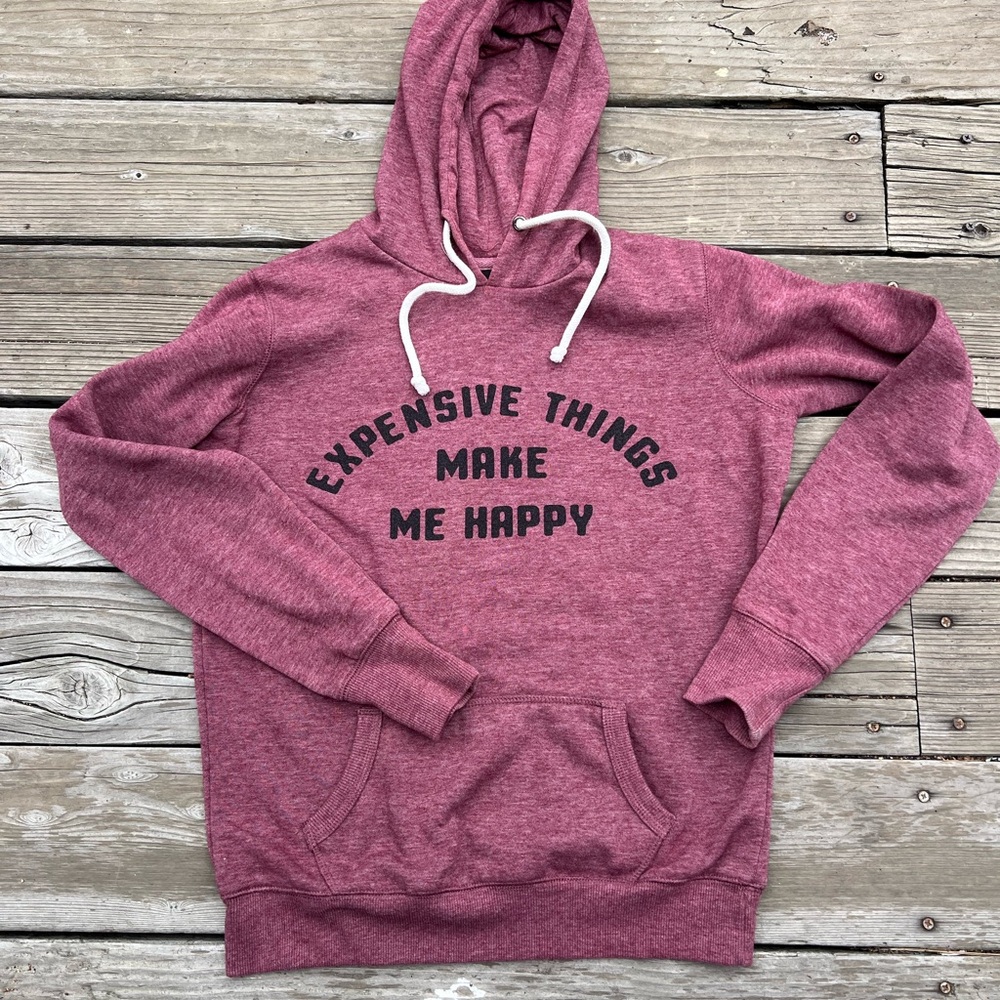 Cotton On Dusty Rose Pullover Hoodie with Drawstrings